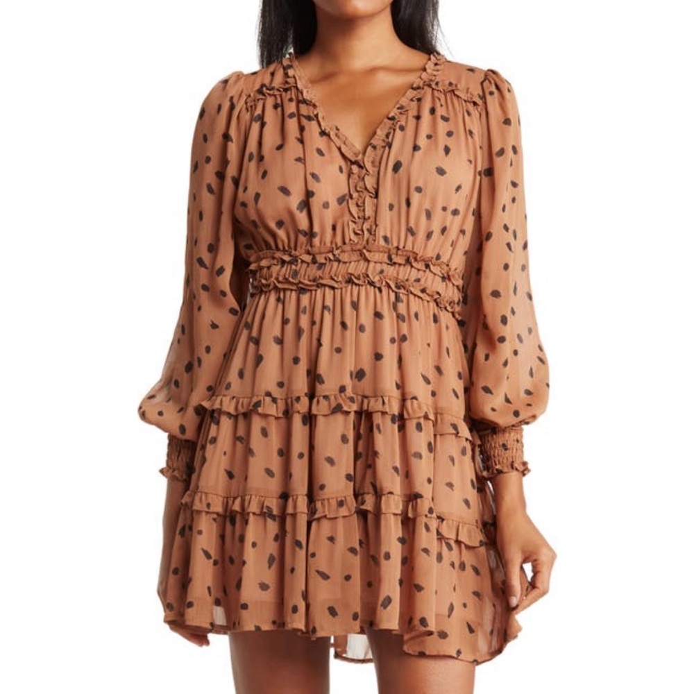 Blu Pepper Long Sleeve Mini Dress NWT Size SMALL